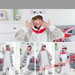Adult Cheese cat Kigurumi Onesie Pajamas Cosplay Costumes
