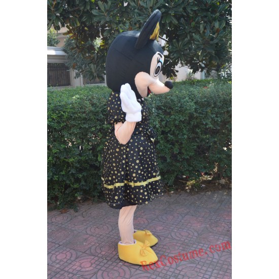 Disney Gold Minnie Mouse Mascot Costume For Adults