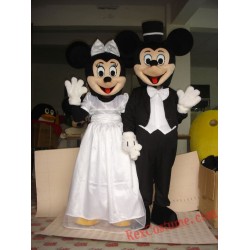 Disney Mickey Minnie Mouse Wedding Mascot Costume For Adults