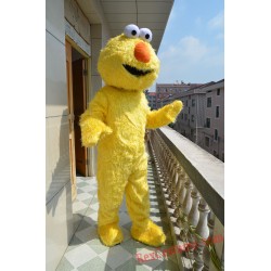 Yellow Sesame Street Mascot Costume For Adults
