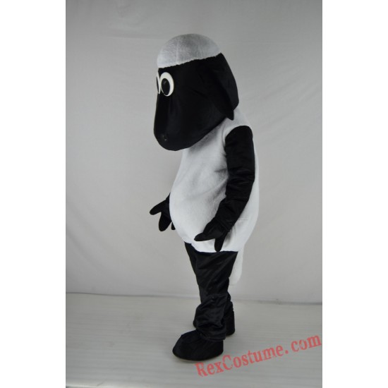 Black Sheep Shawn Mascot Costume For Adults
