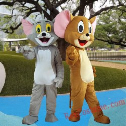 Tom Cat Jerry Mouse Mascot Costume For Adults