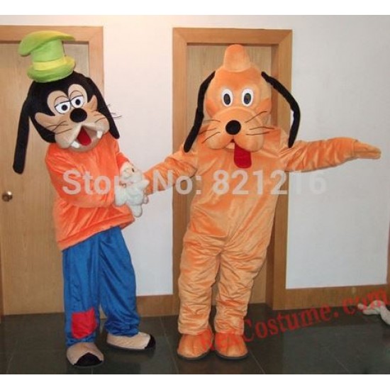 Plush Goofy Dog And Pluto Dog Mascot Costumes Cosplay Cartoon