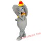 Grey Elephant Mascot Cosutme for Adult