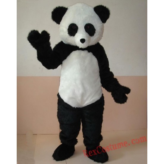 Luxury Plush Simulation Fur Panda Mascot Costumes