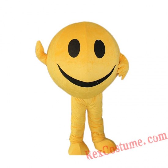 Adult Happy Emoji Smiling Face Mascot Costume for Adults