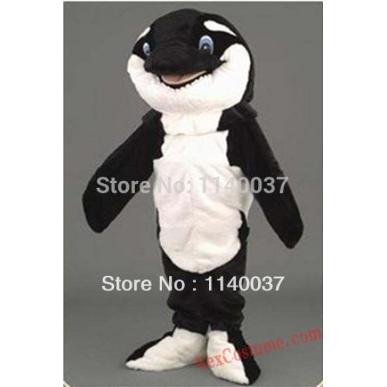 Black Orca Whale Sea Animal Mascot Costume