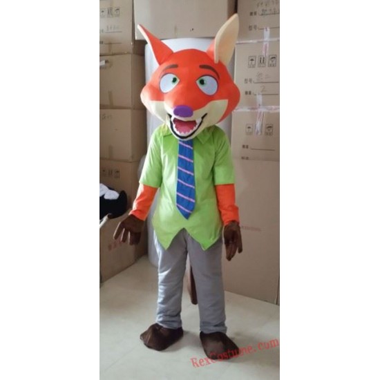 Zootopia Nick Fox Mascot Costume for Adult
