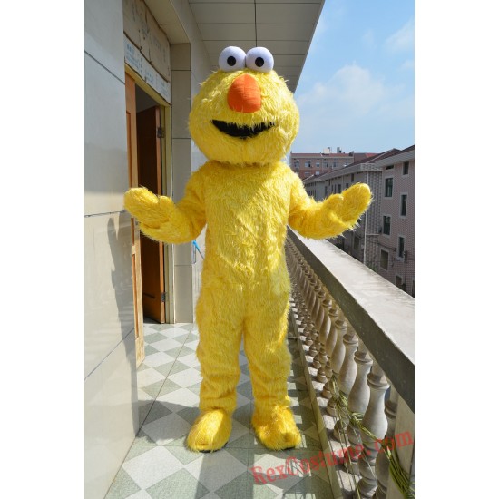 Sesame Street Yellow Zoe Mascot Costume for Adult