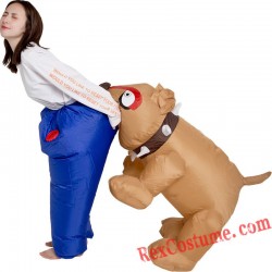 Brown Dog Inflatable Blow Up Costume