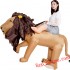 Brown Lion Ride On Inflatable Blow Up Costume