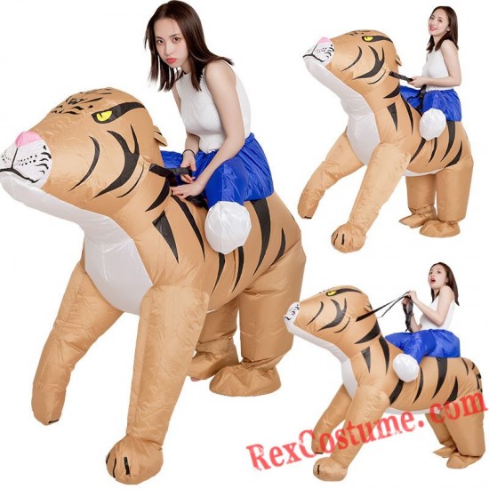 Tiger Ride On Inflatable Blow Up Costume