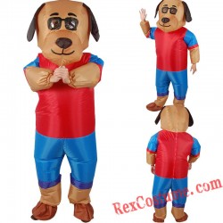 Red Dog Inflatable Blow Up Costume