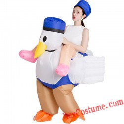 Chicken Duck Ride On Inflatable Costume Adult / Kids