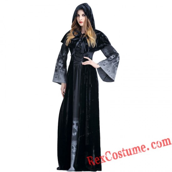 Halloween Reaper Skull Women Dress