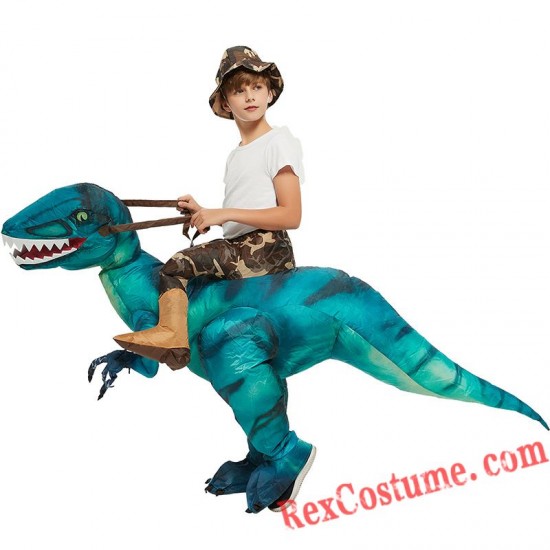 T-rex Dinosaur Velociraptor Inflatable Costume for Adult / Kids