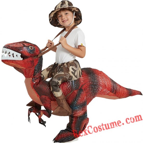 T-rex Dinosaur Velociraptor Inflatable Costume Adult / Kids