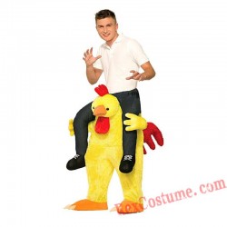 Adult Piggyback Ride On Carry Me Chicken Fight Mascot costume