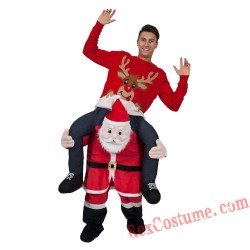 Adult Piggyback Ride On Carry Me Santa Claus Mascot costume