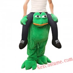 Adult Piggyback Ride On Carry Me Frog Mascot costume