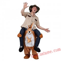Adult Piggyback Ride On Carry Me Kangaroo Mascot costume
