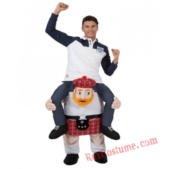 Adult Piggyback Ride On Carry Me Uncle Garden Mascot costume