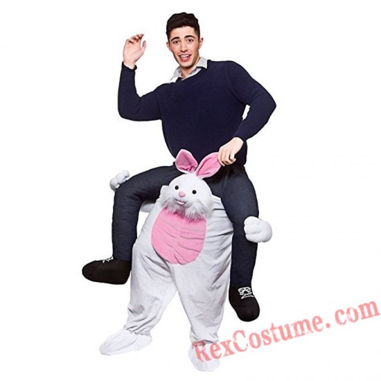 Adult Piggyback Ride On Carry Me Rabbit Mascot costume