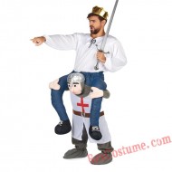 Adult Piggyback Ride On Carry Me Medieval warrio costume
