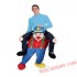 Adult Piggyback Ride On Carry Me Clown Mascot costume
