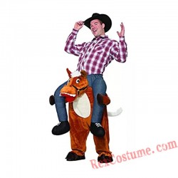 Adult Piggyback Ride On Carry Me Horse Mascot costume