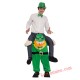 Adult Piggyback Ride On Carry Me Green Elf Mascot costume