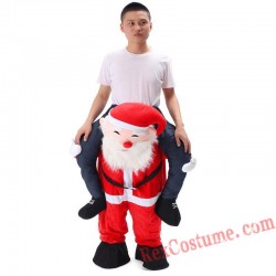 Adult Piggyback Ride On Carry Me Santa Claus Mascot costume