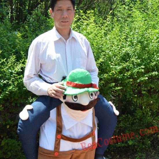 Adult Piggyback Ride On Carry Me Beer man Mascot costume