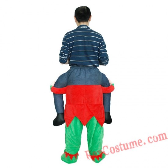Adult Piggyback Ride On Carry Me ELF Mascot costume
