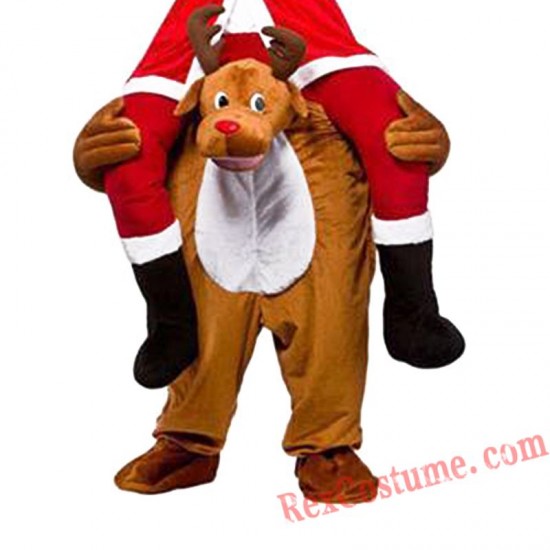 Adult Piggyback Ride On Carry Me deer Mascot costume